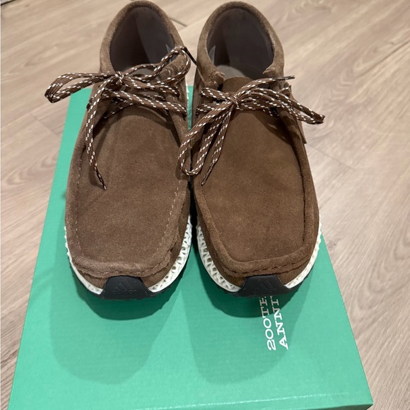 adidas Brown Loafers with White Soles